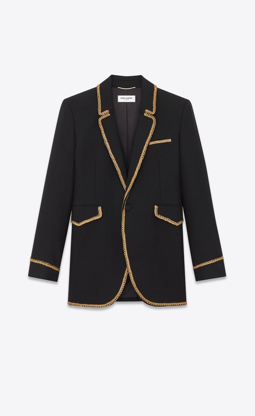 Chevron jacket with gold braid